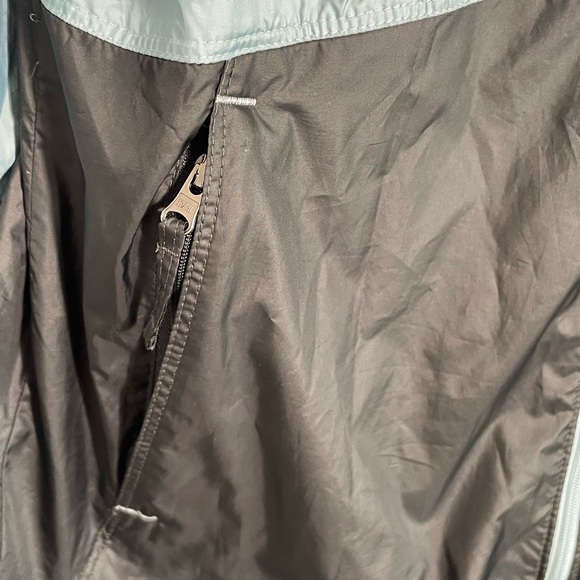 Columbia Blue Teal Black Mesh Windbreaker Zip Up Running Jacket Size Small - Picture 10 of 14